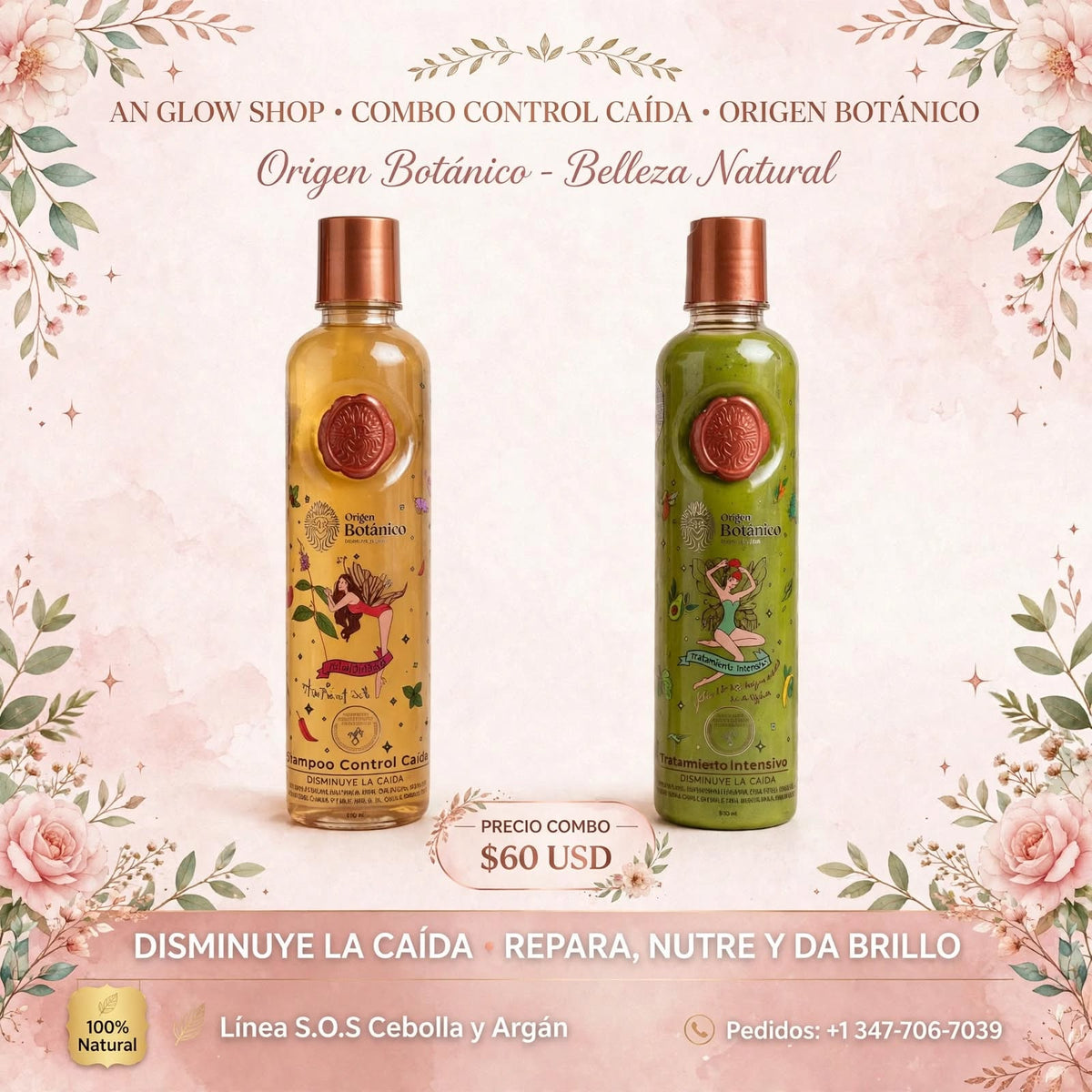 Combo Control Caída – Shampoo + Tratamiento Intensivo